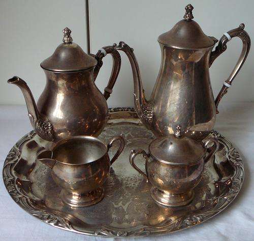 6 Piece Plated Coffee Set