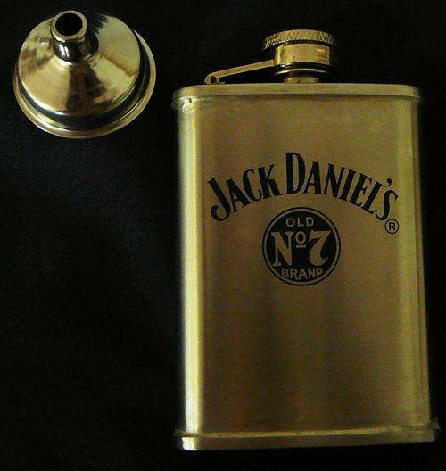 Jack Daniels Special Edition 3oz Stainless Steel Hip Flask and Funnel