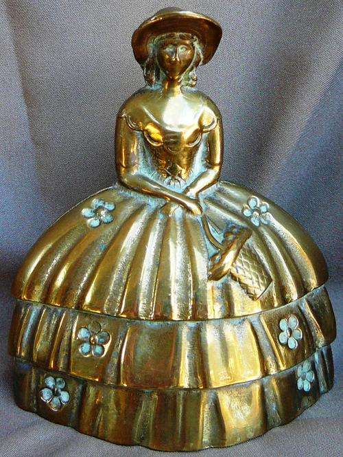 Victorian Lady Brass Bell