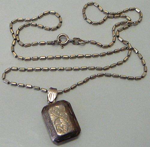 Silver Locket on Silver Chain