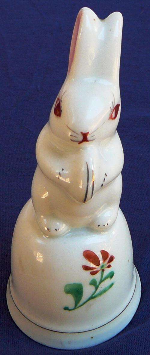 Very Cute Porcelain Bunny Bell