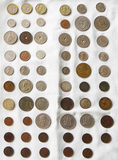 A Beginners Selection of 59 Coins from 9 African Countries