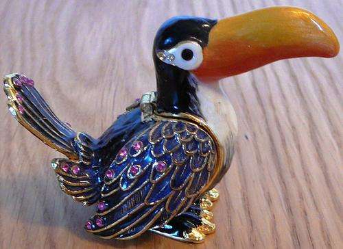 Toucan Bird Trinket Box by Arora Hidden Treasures