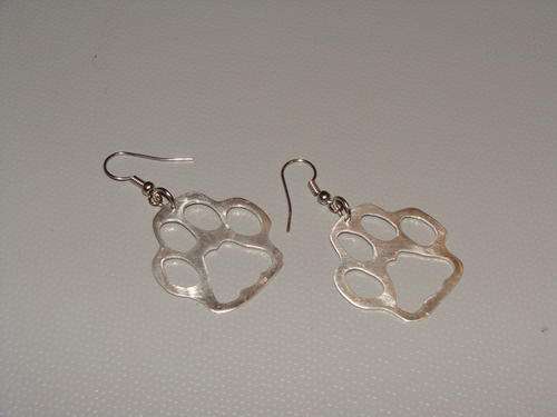 Paw Print Earrings (100% Silver & Handmade)