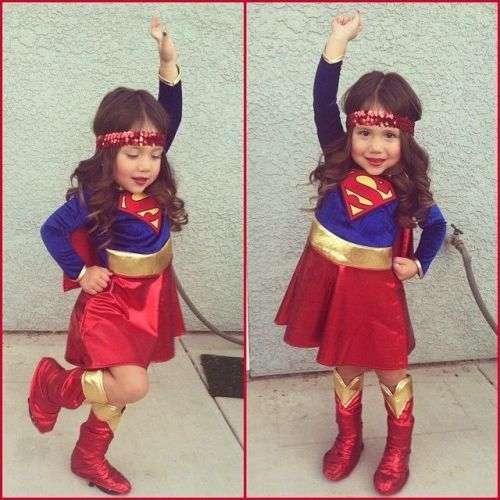 Supergirl dress-up costume for girls - Age 3-4 (S)