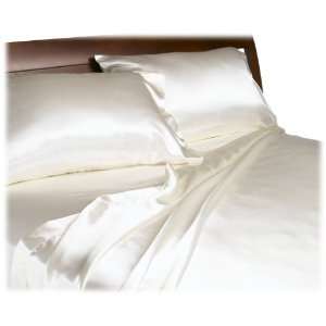 Queen SIZE- SEXY CHARMEUSE ivory SATIN SHEET SET BY SCENT-SATION