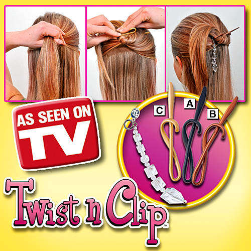 Twist N Clip - Holds your hair all Day!!