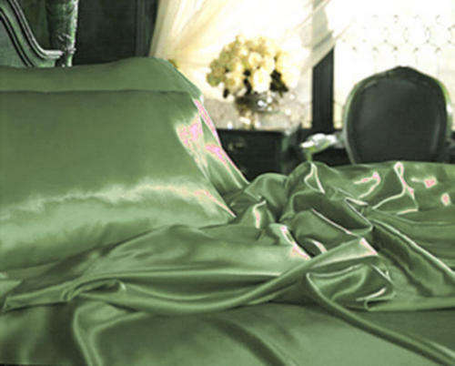 New Lime Green Charmeuse Lingerie Satin Sheet Set Queen BY SCENT-SATION