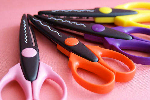 **Set Of 6** Crinkle-Cut Craft Scissors