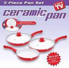 5 Piece Ceramic Pan Set- AS SEEN ON TV