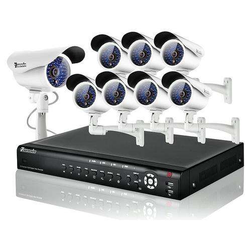 FULL CCTV 8 CHANNEL DVR RECORDING SYSTEM WITH 8 NIGHT VISION CAMERAS
