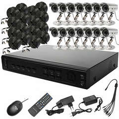 FULL CCTV 16 CHANNEL DVR RECORDING SYSTEM WITH 16 NIGHT VISION CAMERAS