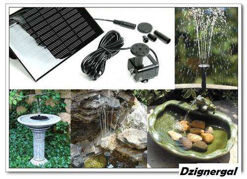 Solar Power Water Fountain Pump Pond Feature