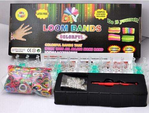 Rainbow Loom Kit With 600 Mixed Colored Rubber Bands Crafts DIY Gifts