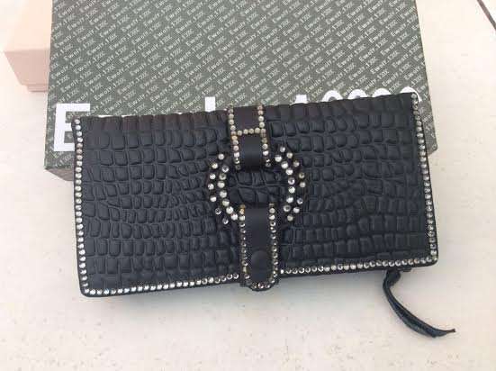 Gorgeous Black Wallet With Diamante Detail