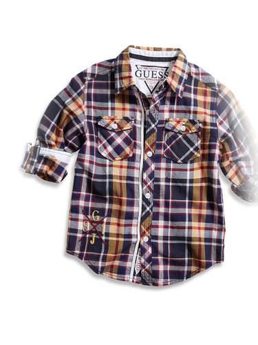Guess Kids Little Boys Long Sleeve Shirt