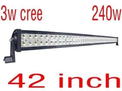 42inch 240W 4D Reflector Lens CREE LED Work Lamp Bar Spot and Flood Combo Beam Off-road Car