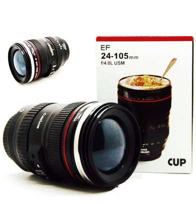 Canon 24-105mm Lens Coffee Cup -- It looks exactly like a real camera lens !!