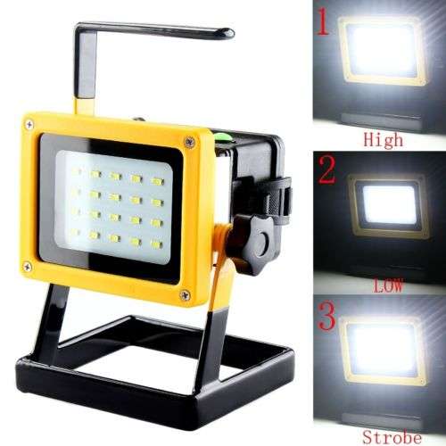 30W High Power Outdoor Portable LED Working Lamp Rechargeable 20LED Floodlight