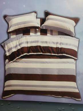 6 PIECE QUEEN SIZE COTTON FEEL DUVET COVER SET