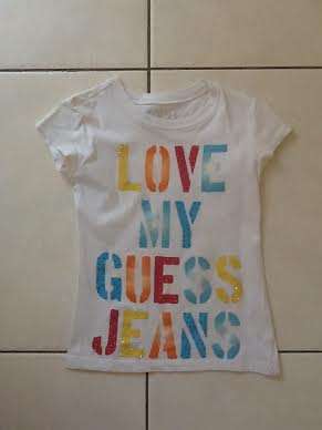 White GUESS Tee For Girls