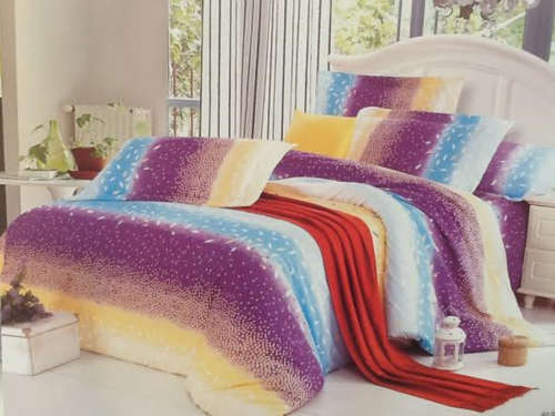 6 PIECE QUEEN SIZE COTTON FEEL DUVET COVER SET