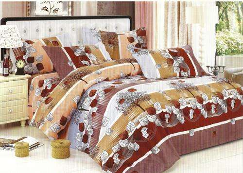 6 Piece Brown Tree Design Duvet Cover Set - QUEEN