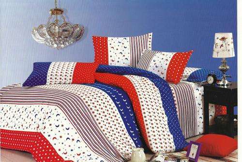 6 Piece Star & Moon Design Duvet Cover Set - QUEEN