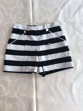Lovely Black & White Stripe Shorts