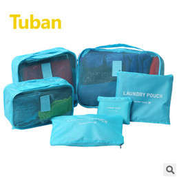 6-Piece Set Travel Organiser Bag - Blue