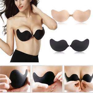 NEW Silicone Adhesive Stick On Push Up Gel Strapless Backless Invisible Bra - Cup C/D