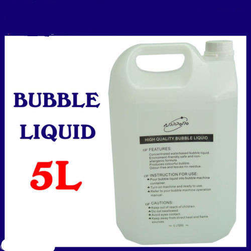 5L Bottle Of Light Bubble Fluid 5 Litre Bubble Machine FX Party Disco Liquid