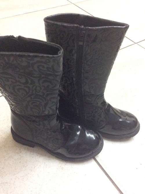 Girls WOOLWORTHS Black Leather Boots