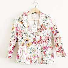 Girls ZARA Floral Blazer