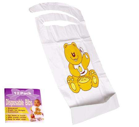 DZIGNERGALS BABY RANGE - 12 pack Disposable Bibs