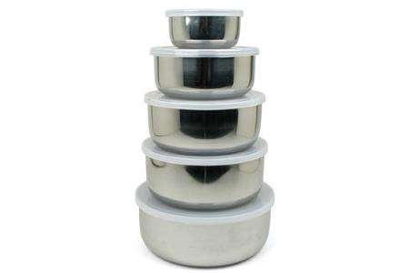 5 Piece Stainless STeel Mixing & Storage Set