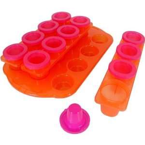 12 Ice Shot Glasses With Serving Tray!!!