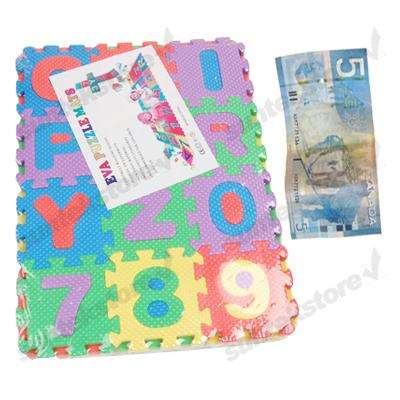 Educational Colorful Foam Alphabet & Number Mini Interlocking Puzzle Mat