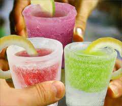 12 Ice Shot Glasses With Serving Tray!!!