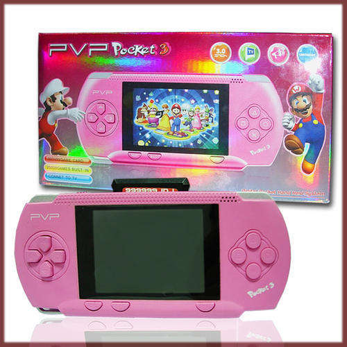 New Pink PVP Pocket Hand Held Game Console with 9999 Games