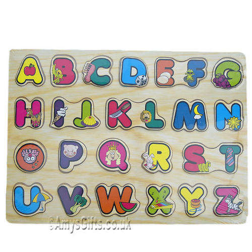 Wooden Alphabet Puzzle - Give Your Child The Gift Of Intellignence