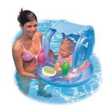 INFLATABLE SUNSHADE BABY SWIM BUGGY FLOAT