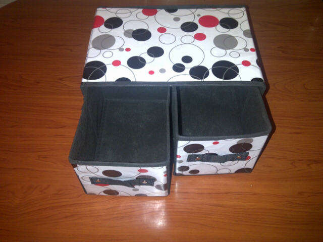 2 DRAWERS FOLDABLE STORAGE BOX