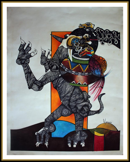 Nat Mokgosi `Ancestors` scarce investment art