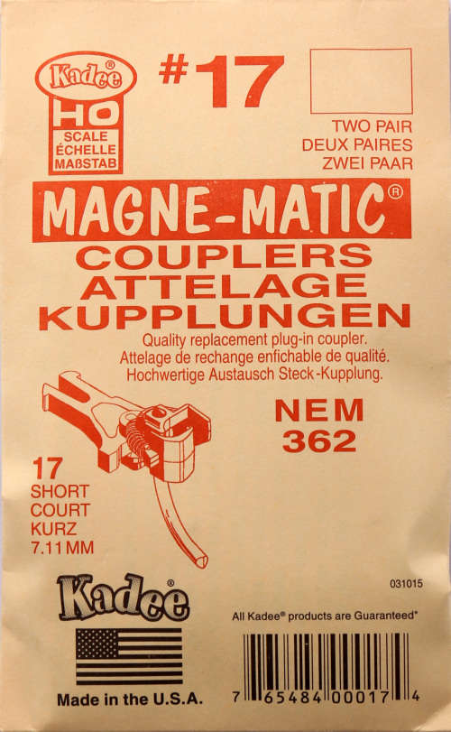 Kadee #17 Magne-matic Couplers 7.11mm (2 Pairs)