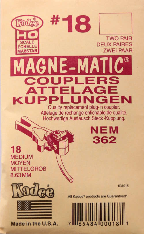 Kadee #18 Magne-matic Couplers 8.63mm (2 Pairs)