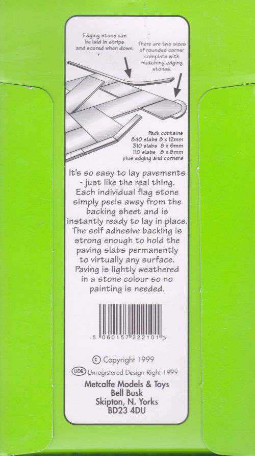 Metcalfe PO210 Self Adhesive Stone Paving Slabs OO