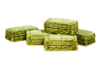 Harburn Hamlet (CG209) - Hay bales individual rectangular (5) OO/HO