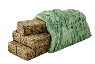 Harburn Hamlet (FL112) - Partly covered crates load OO/HO