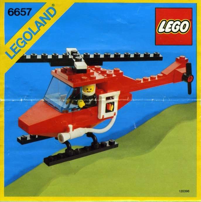 Lego #6657 Fire Patrol Copter (Set from 1985)